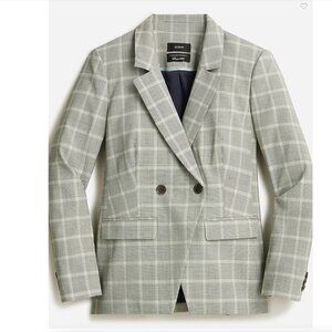 J. Crew Devon blazer in plaid Italian stretch wool blend